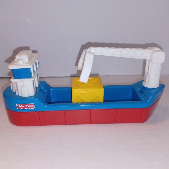 2004 Fisher-Price Geotrax Ocean Cargo Transport Ship G5543 - Picture 1 of 5
